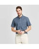 Men's Striped Slim Fit Short Sleeve Poplin Button-Down Shirt - Goodfellow & Co