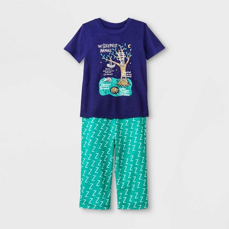 Cat & Jack Toddler Boys' Sleepy Animals Pajama Set